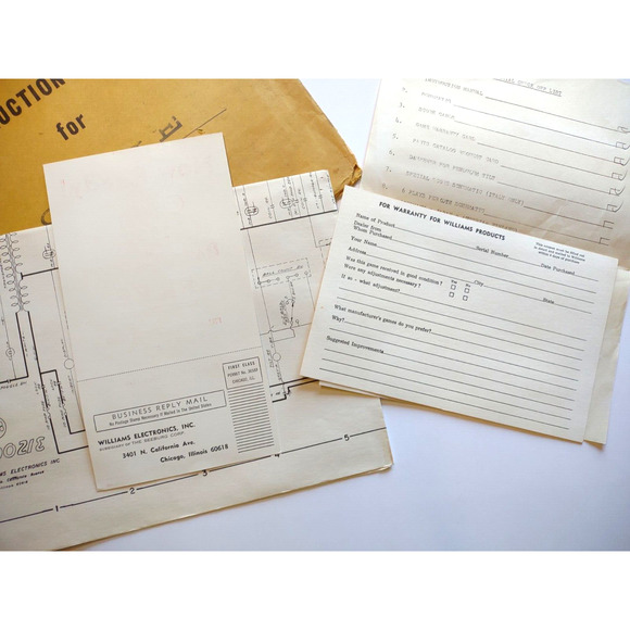 Doozie Pinball Machine Manuals Schematic Score Cards Original Paperwork Lot - Picture 6 of 9